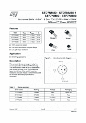 DataSheet STD7NM80 pdf